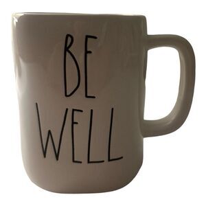 Rae Dunn Be Well Coffee Mug Large Letter HTF White Ceramic Cup‎